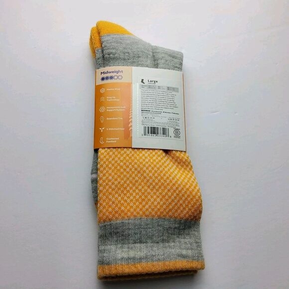 Bombas Merino Wool Blend Midweight Crew Socks Size L (Men's 9.5-13, Wo 11-13) - Picture 3 of 4